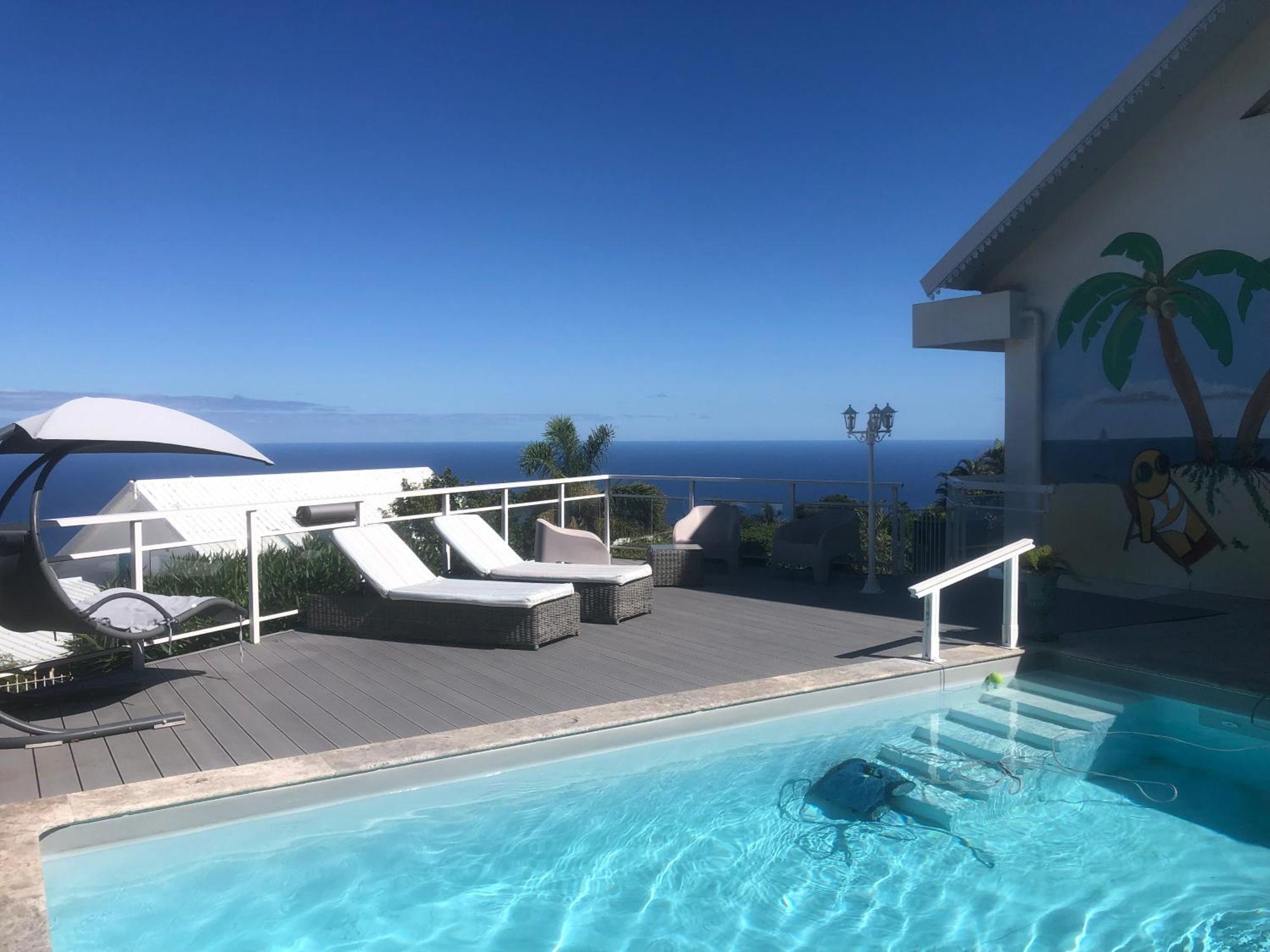 St Leu -Villa D'Artiste, Superbe Vue Mer, Piscine Chauffee Saint-Leu Exterior photo